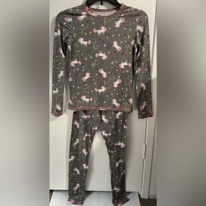 Cuddl Duds Unicorn Kids Pajama Set - Gray and Pink